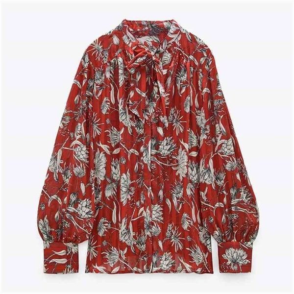 tied print blouse women bow long balloon sleeve vintage female fashion floral office wear red shirt 210524, White
tied print blouse women bow long balloon sleeve vintage female fashion floral office wear red shirt 210524, White