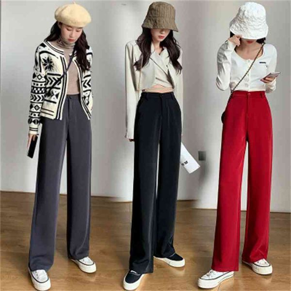 women's pants capris small black wide legged pants women's sagging feeling spring and autumn high waist straight tube suit casual, Black;white
women's pants capris small black wide legged pants women's sagging feeling spring and autumn high waist straight tube suit casual, Black;white