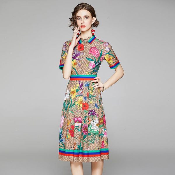 runway flower dress summer shirt women buttons letters c floral print sicilian short sleeve bohemian beach dresses female, Black;gray
runway flower dress summer shirt women buttons letters c floral print sicilian short sleeve bohemian beach dresses female, Black;gray