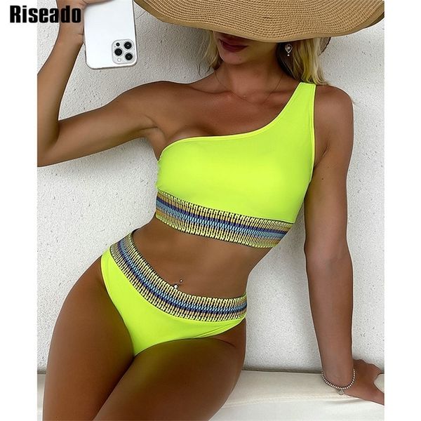 riseado high waist bikini one shoulder women swimsuits contrast trim swimwear solid biquini's bathing suits 220509, White;black
riseado high waist bikini one shoulder women swimsuits contrast trim swimwear solid biquini's bathing suits 220509, White;black