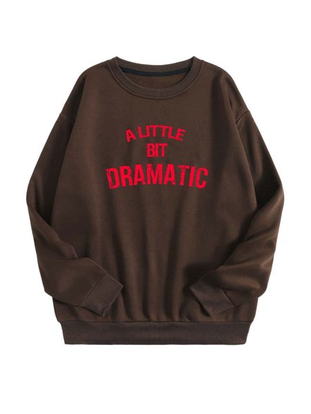 slogan graphic drop shoulder thermal pullover d4lv#, Black
slogan graphic drop shoulder thermal pullover d4lv#, Black