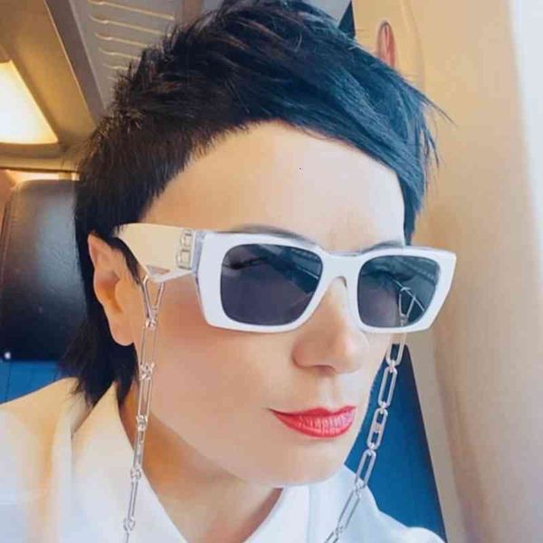 sunglasses box plate men's fashion net red personality letter mirror leg chain sunglasses be4336, White;black
sunglasses box plate men's fashion net red personality letter mirror leg chain sunglasses be4336, White;black