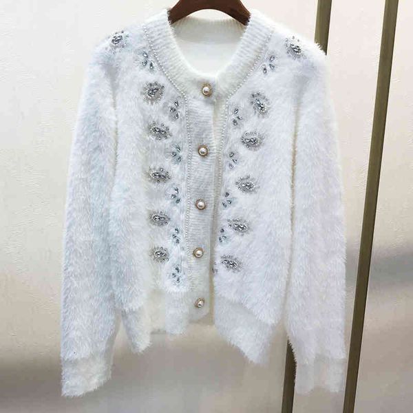 women's knits & tees french heavy industry nail bead celebrity style temperament white autumn and winter knitted cardigan soft waxy swe
women's knits & tees french heavy industry nail bead celebrity style temperament white autumn and winter knitted cardigan soft waxy swe