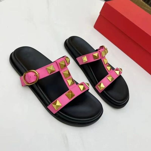leather flat nail beach slippers op59 for women 2022 summer outdoor wear casual versatile non slip one word slippers big fashion brands in e, Black
leather flat nail beach slippers op59 for women 2022 summer outdoor wear casual versatile non slip one word slippers big fashion brands in e, Black