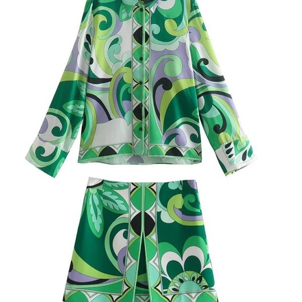 aonibeier summer women traf casual beach suits printed long sleeve green shirt + mini skirt female chic 2 piece sets 220421, White
aonibeier summer women traf casual beach suits printed long sleeve green shirt + mini skirt female chic 2 piece sets 220421, White