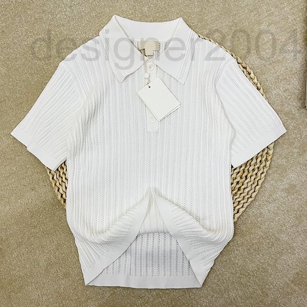 women's sweaters designer xiaohe polo collar tight knit short sleeved t-shirt women's summer and early spring french minority chic, White;black
women's sweaters designer xiaohe polo collar tight knit short sleeved t-shirt women's summer and early spring french minority chic, White;black
