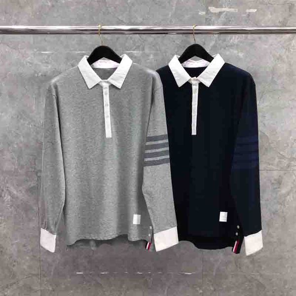 luxury brand men's t-shirts spring autumn designer cable 4-bar stripes white collar patchwork polos casual comfortable women polo shirt, White;black
luxury brand men's t-shirts spring autumn designer cable 4-bar stripes white collar patchwork polos casual comfortable women polo shirt, White;black