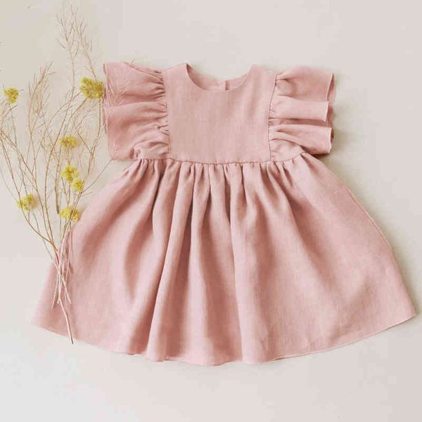 fashion summer baby girl dresses cotton linen solid color party princess style birthday dress baby girl clothes g220518, Red;yellow
fashion summer baby girl dresses cotton linen solid color party princess style birthday dress baby girl clothes g220518, Red;yellow