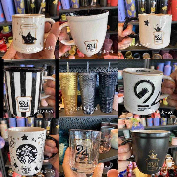 taiwan starbucks cup 24th anniversary cup 2022 black and white classic stainless steel thermal insulation mug
taiwan starbucks cup 24th anniversary cup 2022 black and white classic stainless steel thermal insulation mug