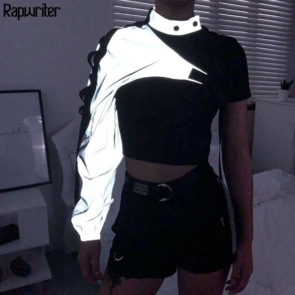 rapwriter fashion one shoulder plastic buckle long sleeve reflective sweatshirt women fall outwear harajuku halter crop y200610, Black
rapwriter fashion one shoulder plastic buckle long sleeve reflective sweatshirt women fall outwear harajuku halter crop y200610, Black