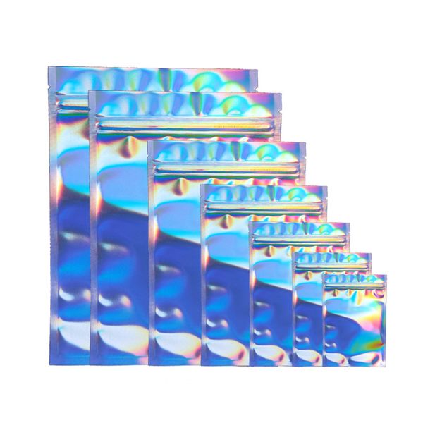 laser color packaging bag resealable smell proof bags foil pouch bags flat for party favor food storage holographic custom logo
laser color packaging bag resealable smell proof bags foil pouch bags flat for party favor food storage holographic custom logo