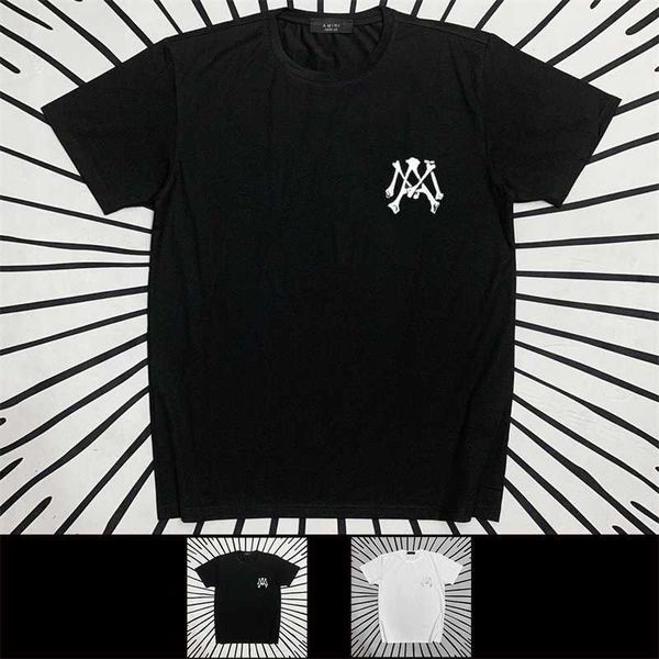 european and american fashion designer am1riy t letter street casual hip hop bone high men women short sleeve print shirt, White;black
european and american fashion designer am1riy t letter street casual hip hop bone high men women short sleeve print shirt, White;black