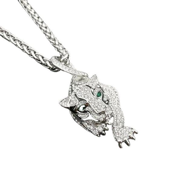 pendant necklaces fashion luxury cool green eye metal tiger necklace suitable for men's animal style hip hop jewelry, Silver
pendant necklaces fashion luxury cool green eye metal tiger necklace suitable for men's animal style hip hop jewelry, Silver