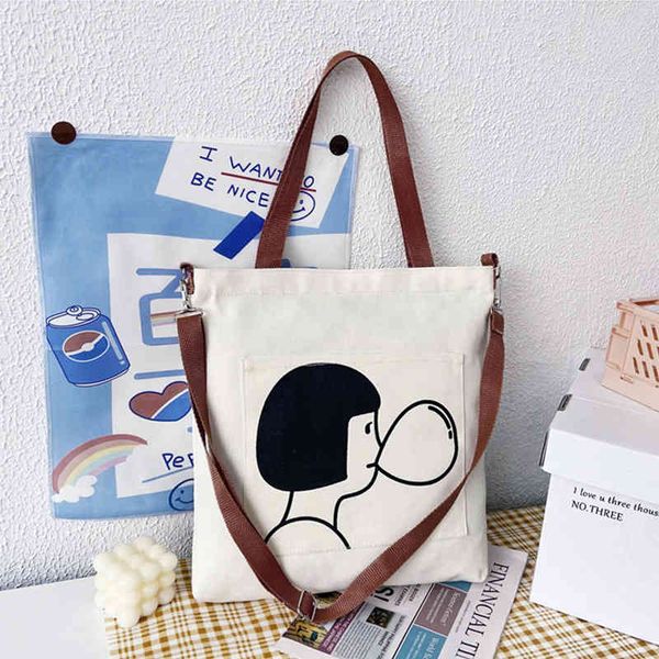 2021 women's shoulder bag canvas shopper tote bags fashion japanese style large capacity schoolbag casual handbags
2021 women's shoulder bag canvas shopper tote bags fashion japanese style large capacity schoolbag casual handbags