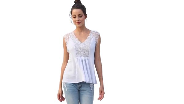shi ying lace vest female european and american sleeveless stitching hollow v collar loose i-shaped coat female 251965 h3ye#, White
shi ying lace vest female european and american sleeveless stitching hollow v collar loose i-shaped coat female 251965 h3ye#, White