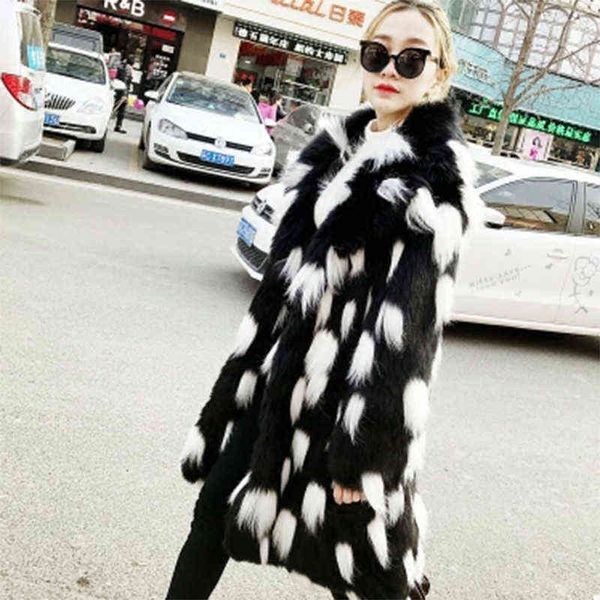 new winter fashion generous women faux fur coat fur jacket long section black lapel long sleeves warm style jackets l220714
new winter fashion generous women faux fur coat fur jacket long section black lapel long sleeves warm style jackets l220714