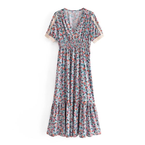 summer vintage floral printed midi dress women v neck short sleeve dress female elegant a line sundress vestidos 220511, Black;gray
summer vintage floral printed midi dress women v neck short sleeve dress female elegant a line sundress vestidos 220511, Black;gray