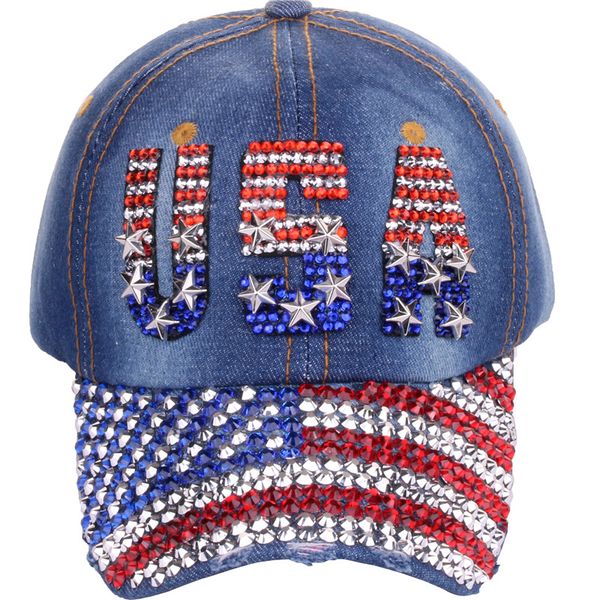 usa baseball caps for women and men casual rhinestones caps new fashion hat female peaked cap, Blue;gray
usa baseball caps for women and men casual rhinestones caps new fashion hat female peaked cap, Blue;gray