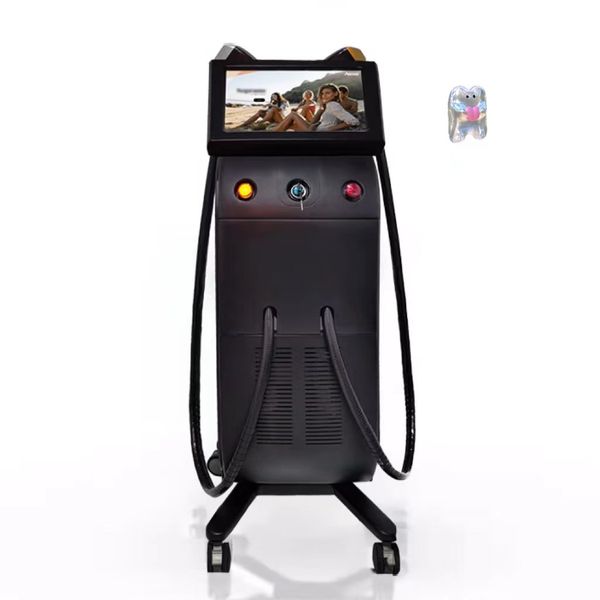three wavelength 755 808 1064nm diode laser machine single/double handles for hair removal aesthetics device spa clinic home use, Black
three wavelength 755 808 1064nm diode laser machine single/double handles for hair removal aesthetics device spa clinic home use, Black