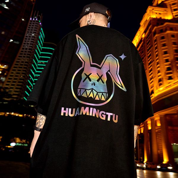 ovesize reflective rainbow t shirts rabbit half sleeve tees hip hop tshirts cotton casual o neck streetwear homme clothing 220608, Black
ovesize reflective rainbow t shirts rabbit half sleeve tees hip hop tshirts cotton casual o neck streetwear homme clothing 220608, Black