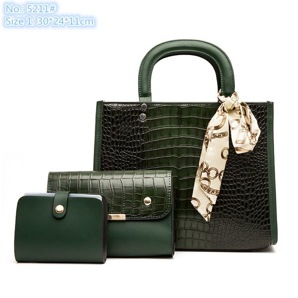 wholesale factory ladies shoulder bags elegant retro crocodile handbag large capacity three-piece embossed tote bag joker solid color leathe
wholesale factory ladies shoulder bags elegant retro crocodile handbag large capacity three-piece embossed tote bag joker solid color leathe