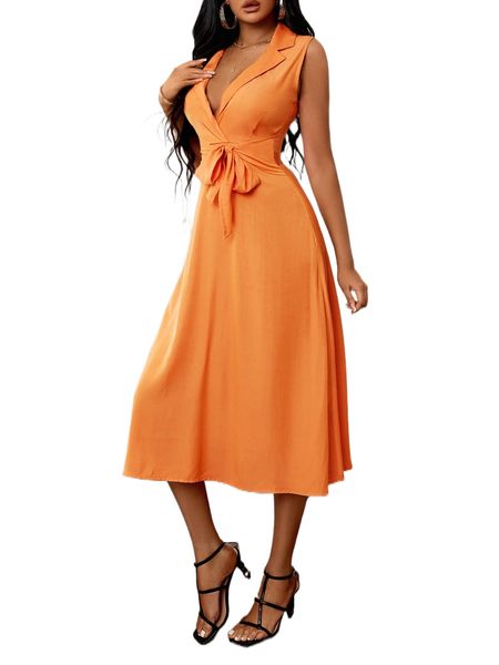 sxy tie front lapel neck dress o1of#, Black;gray
sxy tie front lapel neck dress o1of#, Black;gray