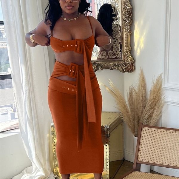 cm.yaya women bodycon midi maxi dresses summer night party belt crop matching set 220516, Black;gray
cm.yaya women bodycon midi maxi dresses summer night party belt crop matching set 220516, Black;gray