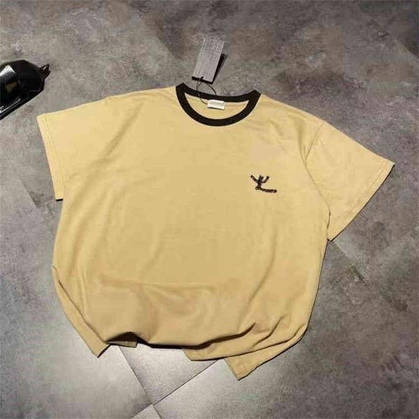 66% off new spring summer fashion color contrast collar letter nail bead simple men's and women's short sleeves, White
66% off new spring summer fashion color contrast collar letter nail bead simple men's and women's short sleeves, White