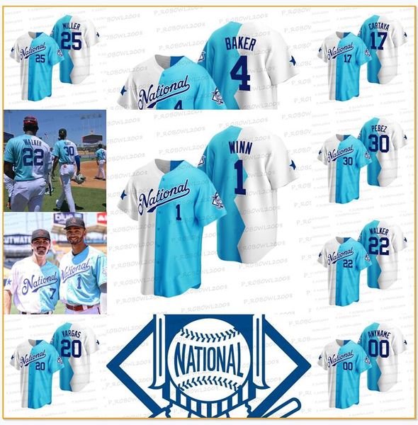 national league 2022 all star futures game split jersey custom white teal bobby miller arren baker 17 diego cartaya 30 eury pebez 22 walker, Blue;black
national league 2022 all star futures game split jersey custom white teal bobby miller arren baker 17 diego cartaya 30 eury pebez 22 walker, Blue;black