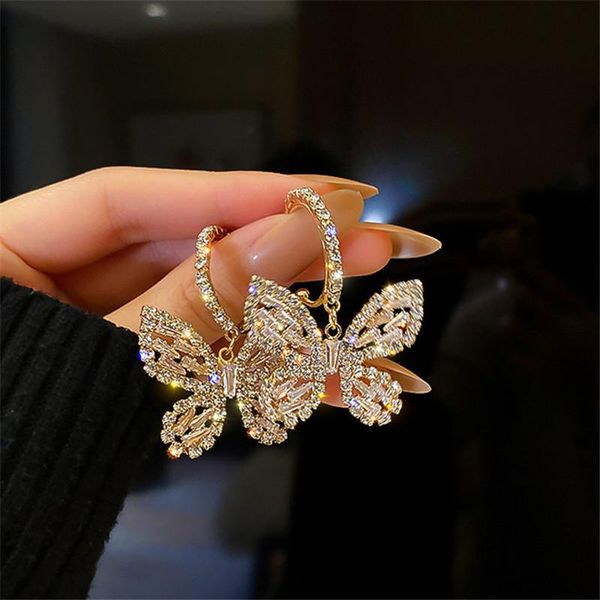 dangle & chandelier style golden butterfly zircon crystal earrings for women blue rhinestone weddings party jewelry accessories, Silver
dangle & chandelier style golden butterfly zircon crystal earrings for women blue rhinestone weddings party jewelry accessories, Silver