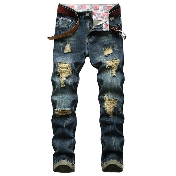 men dark blue ripped jeans denim destroyed cotton casual hole ruined trousers for male fashion long plus size 28-42 220328
men dark blue ripped jeans denim destroyed cotton casual hole ruined trousers for male fashion long plus size 28-42 220328