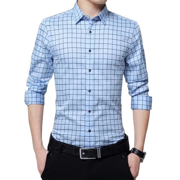 autumn new men shirts casual long sleeve turndown collar cotton male plaid shirts slim fit design camisa social masculina 210412, White;black
autumn new men shirts casual long sleeve turndown collar cotton male plaid shirts slim fit design camisa social masculina 210412, White;black