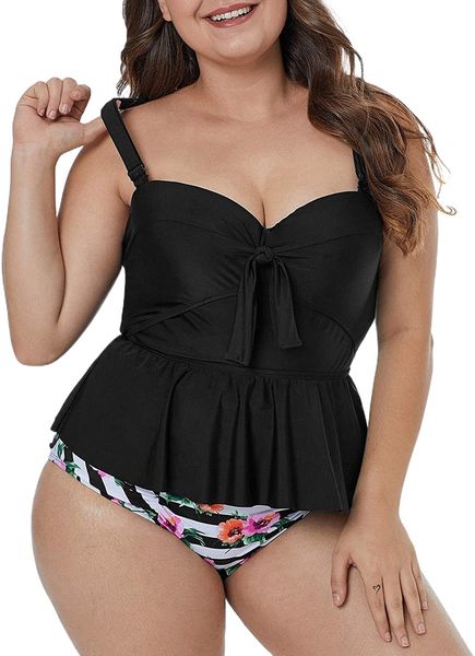 womens plus size floral print tankini swimsuit two piece bathing suits -3xl i23h#, White;black
womens plus size floral print tankini swimsuit two piece bathing suits -3xl i23h#, White;black