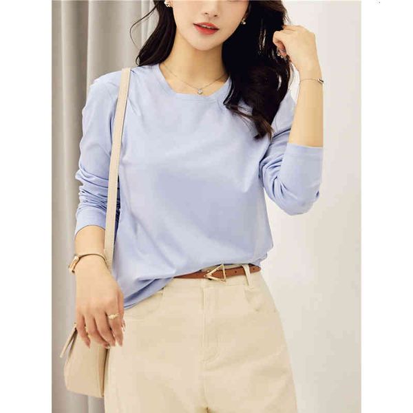 women's t-shirt round neck v-neck mulberry silk long staple cotton basic style inside sleeve pullover backing, White
women's t-shirt round neck v-neck mulberry silk long staple cotton basic style inside sleeve pullover backing, White