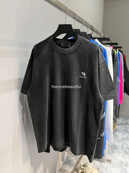 men's t-shirts paris b summer classic chest english alphabet embroidery hook round neck short sleeve t-shirt tee, White;black
men's t-shirts paris b summer classic chest english alphabet embroidery hook round neck short sleeve t-shirt tee, White;black
