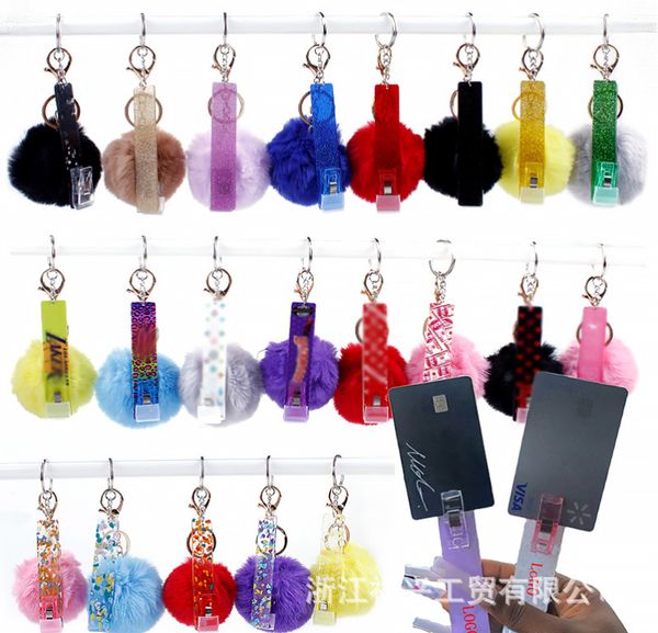 53 colors atm keychain cards clip nails tools cute credit card puller pompom key rings acrylic debit bank card grabber for long nail, Blue
53 colors atm keychain cards clip nails tools cute credit card puller pompom key rings acrylic debit bank card grabber for long nail, Blue