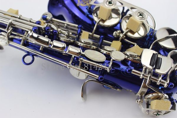 small bend bb soprano saxophone in b-flat blue bronze saxophone soprano sax musical instrument
small bend bb soprano saxophone in b-flat blue bronze saxophone soprano sax musical instrument