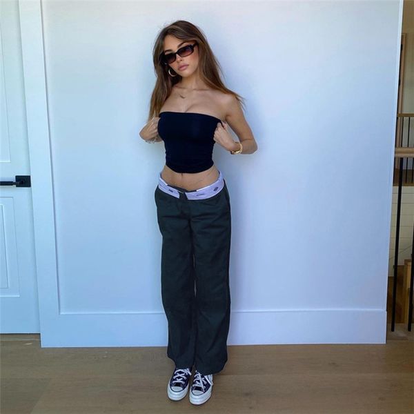 women's pants capris women casual lowwaist contrast printing trousers adults 220823, Black;white
women's pants capris women casual lowwaist contrast printing trousers adults 220823, Black;white