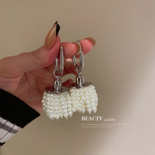 925 silver needle pearl tassel ear clip earrings korean ins cold style high-key eardrop fashion high sense earrings for women, Golden
925 silver needle pearl tassel ear clip earrings korean ins cold style high-key eardrop fashion high sense earrings for women, Golden