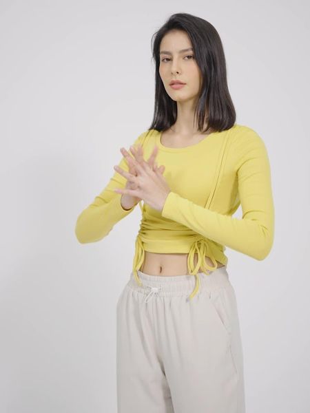 yoga outfit women's o-neck short sports running breathable quick-drying clothes tight-fitting long-sleeved drawstring pilates t-shir
yoga outfit women's o-neck short sports running breathable quick-drying clothes tight-fitting long-sleeved drawstring pilates t-shir