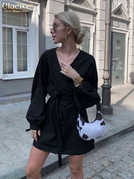 clacive casual loose black women's dress elegant lace-up long sleeve mini dresses fashion classic vacation female dress robes t220804, Black;gray
clacive casual loose black women's dress elegant lace-up long sleeve mini dresses fashion classic vacation female dress robes t220804, Black;gray