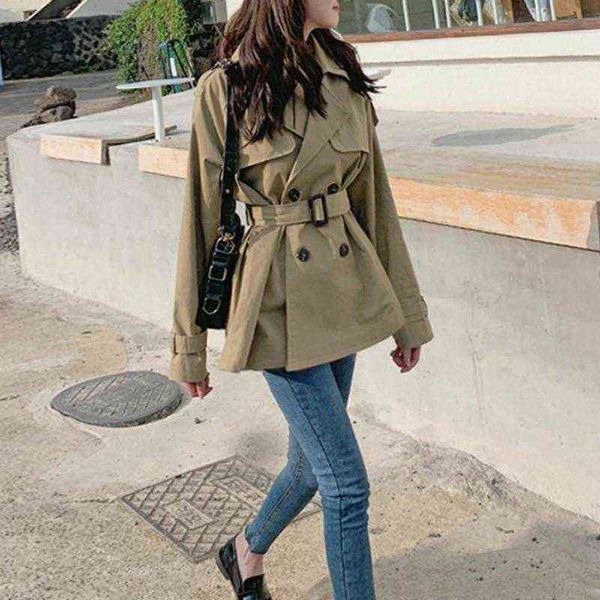 women's trench coats 2021 korean style tooling coat design sense spring and autumn khaki t220809, Tan;black
women's trench coats 2021 korean style tooling coat design sense spring and autumn khaki t220809, Tan;black