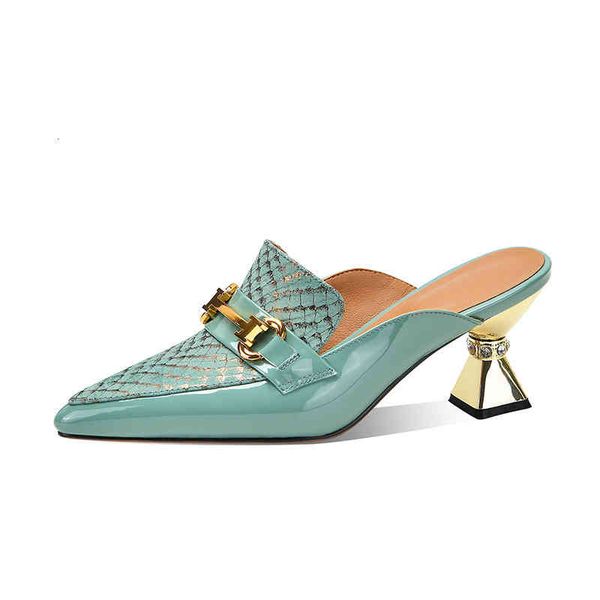 sandals summer women's shoes pointed shaped heels high electroplated heel metal baotou wear sandals outside ti90, Black
sandals summer women's shoes pointed shaped heels high electroplated heel metal baotou wear sandals outside ti90, Black