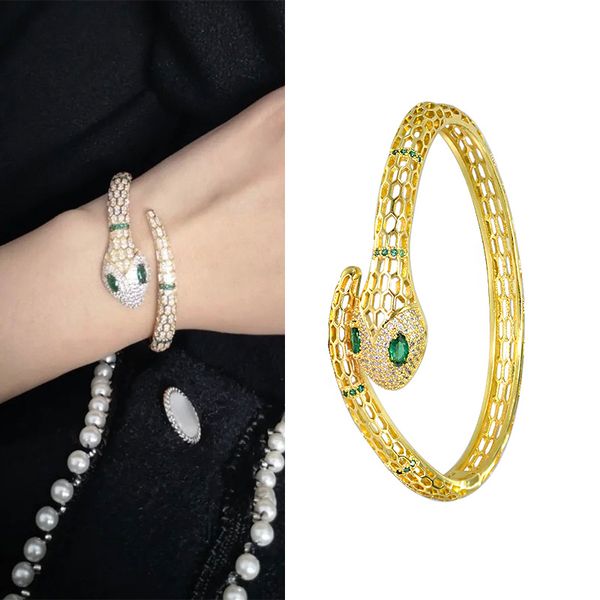 2022 fashion luxury bracelet bangles gold plated green eyes stone punk style snake bracelets for women men lover gift factory wholesale jewe, Golden;silver
2022 fashion luxury bracelet bangles gold plated green eyes stone punk style snake bracelets for women men lover gift factory wholesale jewe, Golden;silver