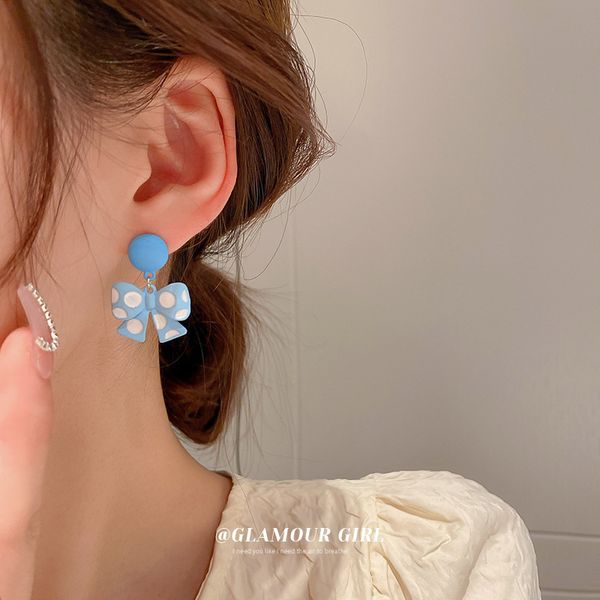 silver needle polka dot bow earrings korean design fashion ear studs spring fresh all-matching earrings for women, Golden
silver needle polka dot bow earrings korean design fashion ear studs spring fresh all-matching earrings for women, Golden