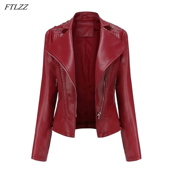 ftlzz spring autumn lapel slim faux leather short jacket women rivet biker pu leather coat zippers design outwear chic feather 220815, Black
ftlzz spring autumn lapel slim faux leather short jacket women rivet biker pu leather coat zippers design outwear chic feather 220815, Black