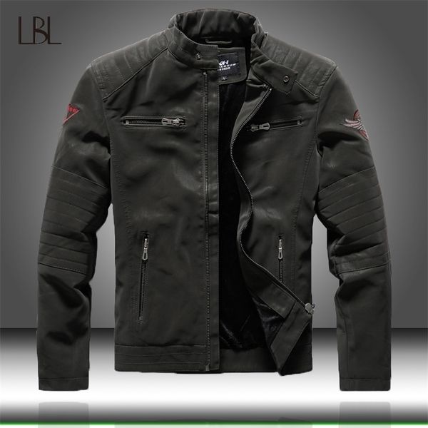 winter mens bomber jackets casual military male outwear fleece thick warm windbreaker jacket mens pu leather baseball coats 201127, Black;brown
winter mens bomber jackets casual military male outwear fleece thick warm windbreaker jacket mens pu leather baseball coats 201127, Black;brown