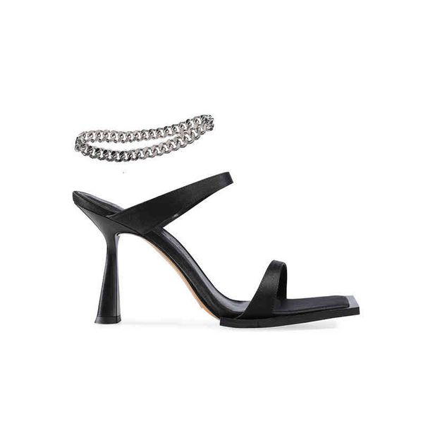 sandals sandals fairy style chain thin heel high one-sided open toe square head for women to wear outside in summer eidw, Black
sandals sandals fairy style chain thin heel high one-sided open toe square head for women to wear outside in summer eidw, Black