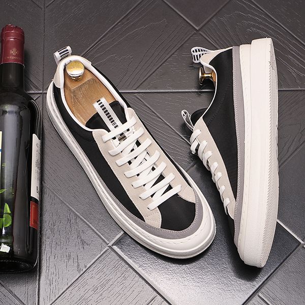 british style dress wedding party shoes fashion breathable lace-up vulcanized canvas sneakers round toe thick bottom business driving walkin, Black
british style dress wedding party shoes fashion breathable lace-up vulcanized canvas sneakers round toe thick bottom business driving walkin, Black