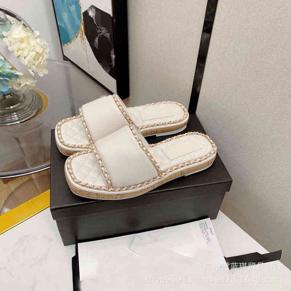 slippers spring sheepskin handmade chain square head thick bottom low heel versatile flat belt slippers beach shoes women's, Black
slippers spring sheepskin handmade chain square head thick bottom low heel versatile flat belt slippers beach shoes women's, Black